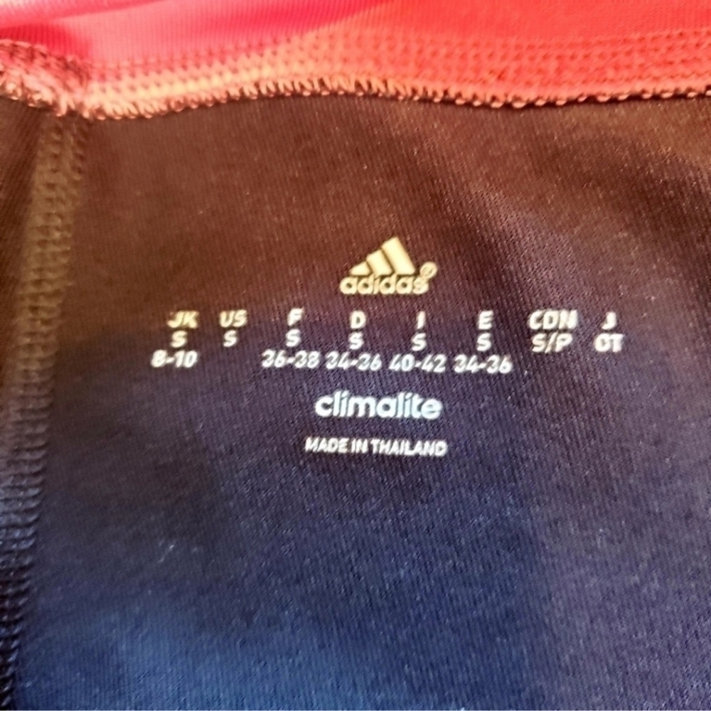 Adidas Climalite Capri Leggings Black/ Pink Waistband Size S Adidas - Picture 6 of 10